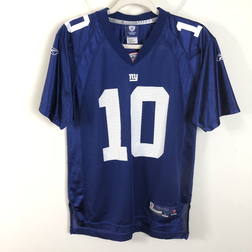 Reebok NFL New York Giants Eli Manning #10 Jersey Size Youth L (14-16) Blue